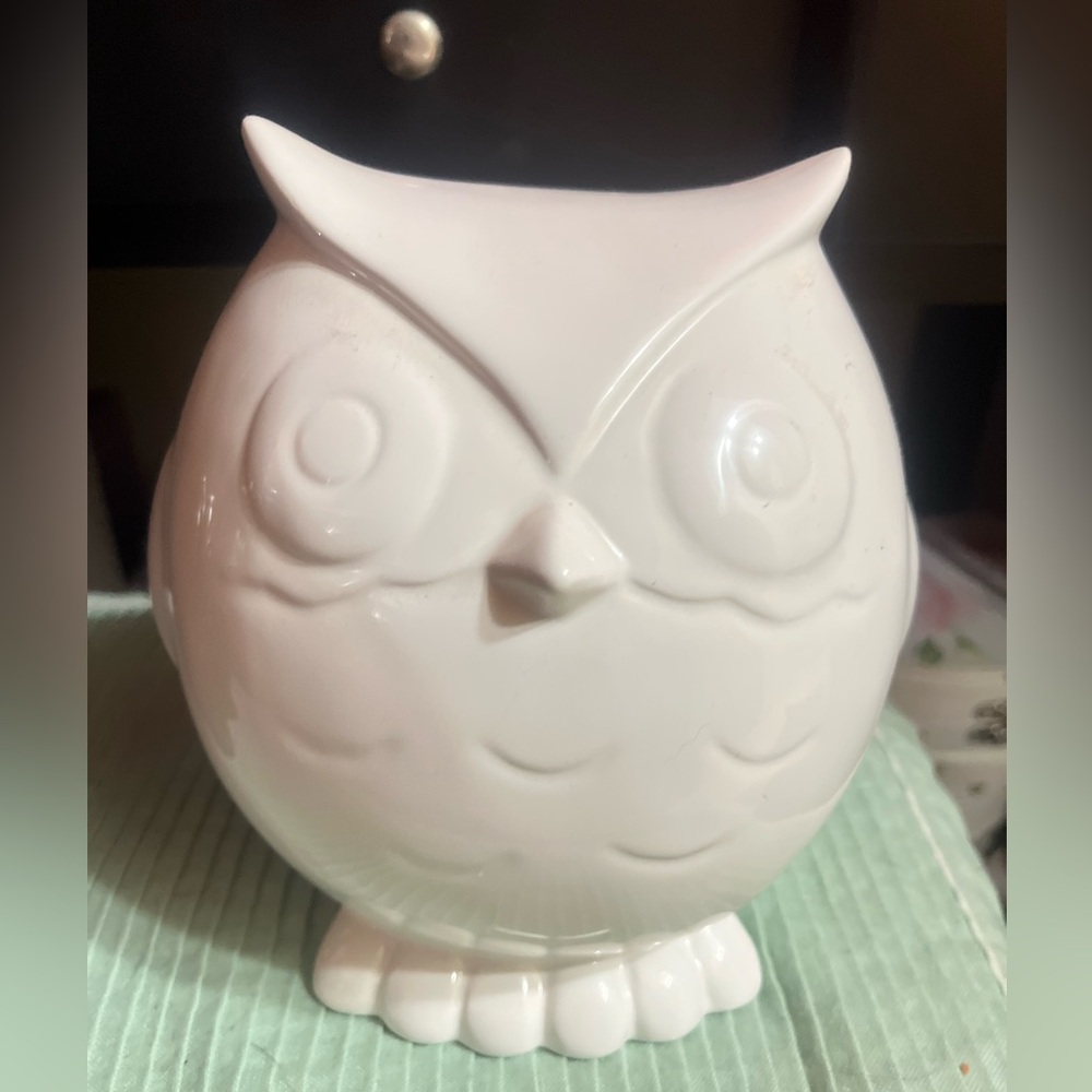 White Ceramic Owl Figurine